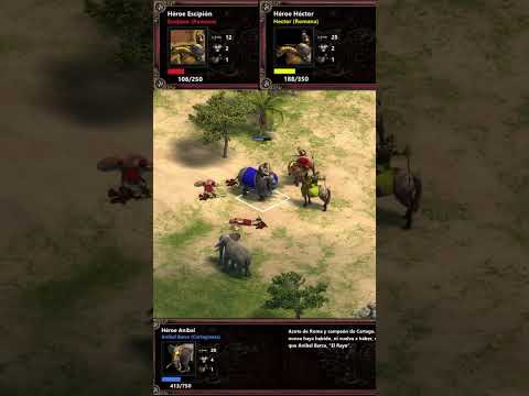 Aníbal vs. Héctor - Escipión - three broadswords  #ageofempires #anibal  #simulation #battle #hector
