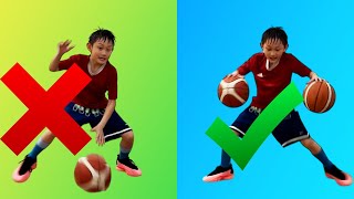 How to get better at Dribbling a Basketball 🏀 Basketball Basics for Kids 🔥