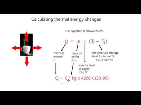 Calculating thermal energy changes Q=mcdT