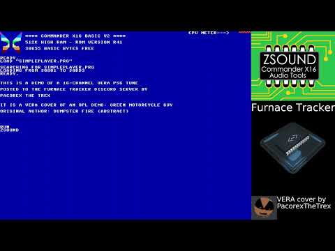 Commander X16 Zsound Demo - Furnace Tracker Tune Playback on-system