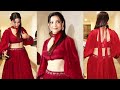 Adaa Khan Looking Red Hot In Red Velvet Lehnga At Sandiip Sikcand Diwali Party 2021