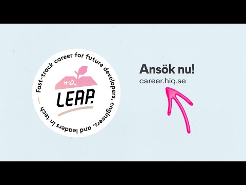 HiQ Leap – Fast-track career for future developers, engineers and leaders in tech