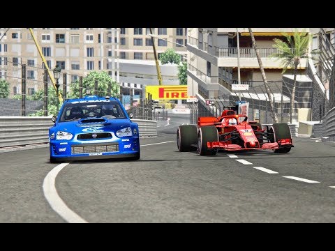 Ferrari F1 2018 vs Subaru Impreza WRC 2003 - Monaco