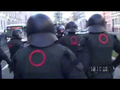 LE1212 Kurt-Eisner-Straße Angriff auf Polizei Leipzig 12.12.2015 13.12 Uhr