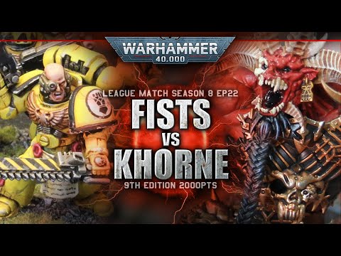 Khorne Daemons vs Imperial Fists Warhammer 40K Battle Report 2000pts 9th Ed S8:E22 CRITICAL POINT!