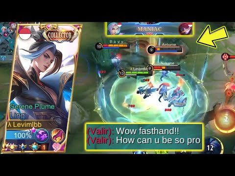 LING MANIAC!! LEVIMLBB INSANE FASTHAND COMBO PERFECT 4 SWORD IN 1 SEC - Mobile Legends