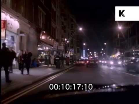 1990s Night Drive Through Central London, Theatreland
