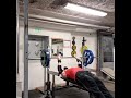 close grip bench press 160kg 3 reps 3 sets with legs up,video set 2