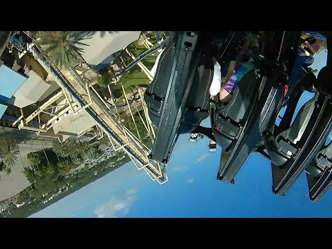 Montu and Nemesis, ride comparison! HD On Ride POV