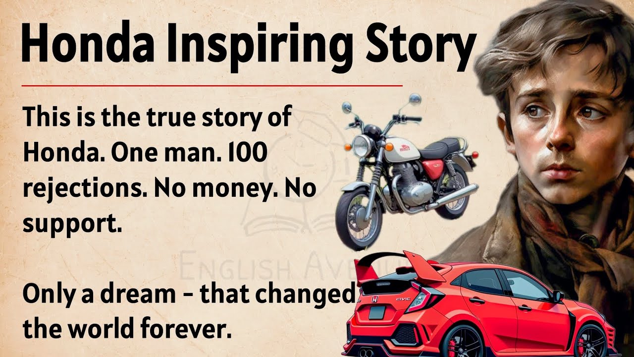 How A Poor Boy Built Honda || Learn English Through Story Level 2 🔥 || English Listening Practice ✅