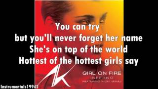 Alicia Keys - Girl On Fire (Inferno Version feat. Nicki Minaj) with Lyrics