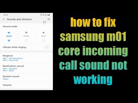 how to fix samsung m01 core incoming call sound not working