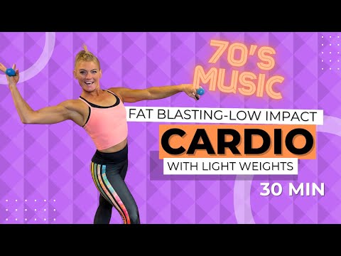 30 Minute Low Impact Cardio Workout Video // At Home // All Standing // 70s Music!