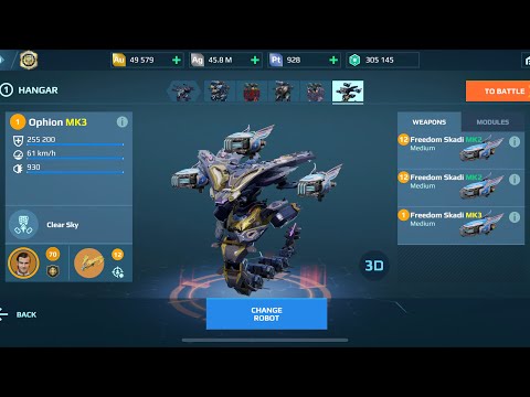 Freedom Skady Ophion | War Robots Gameplay