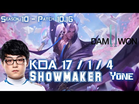 DWG Showmaker YONE vs T1 Clozer KASSADIN Mid - Patch 10.16 KR Ranked