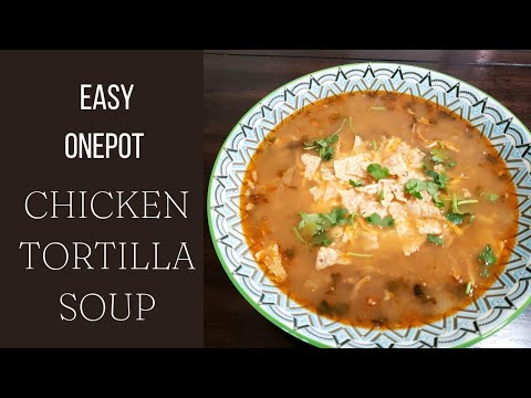 MEXICAN CHICKEN TORTILLA SOUP | only 10 ingredients | budget friendly recipe quick prep easy cleanup