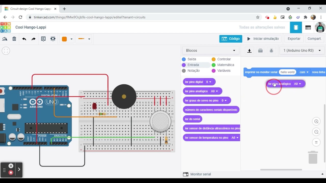 Aula 06 - Construção de um projeto para prevenção de incêndios com arduino no TINKERCAD