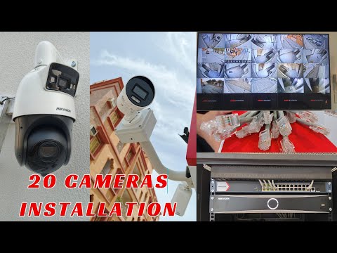 How to Install Hikvision & Dahua IP Camera System | Indoor & Outdoor PTZ Dual Lens Setup PoE Switch