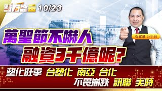 萬聖節不嚇人融資3千億呢?塑化旺季 #台塑化 #南亞 #台化 不畏崩跌 #訊聯 #美時 《點石盛金》石富景