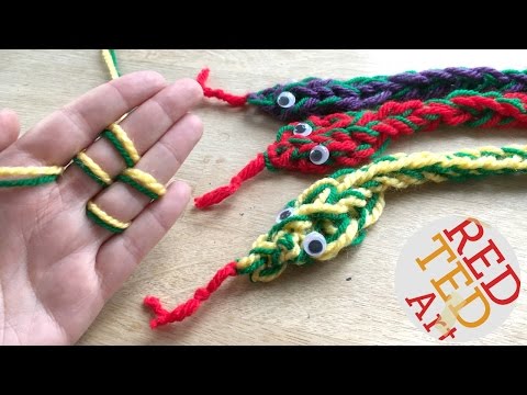 How to Finger Knit a Snake DIY - Finger Knitting Projects - No Sew