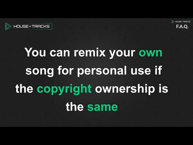 Remix Your Own Songs - House of Tracks Ghost Production