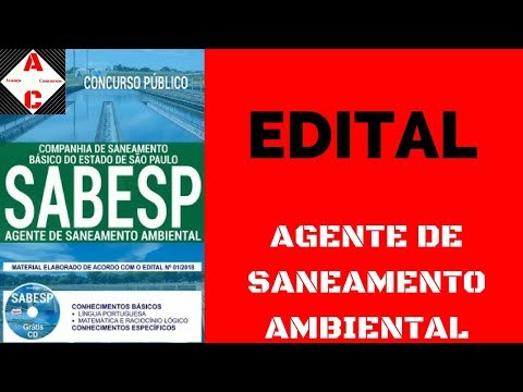 Edital e Apostila - Concurso SABESP 2018 - Agente de Saneamento Ambiental