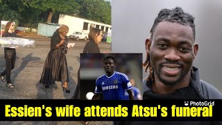 Arrival of Michael Essien's wife at Christian Atsu's Funeral rites
