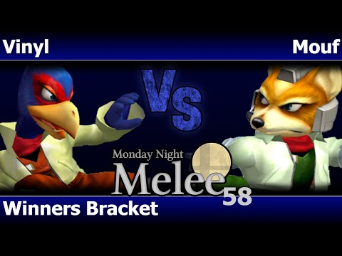 MNM 58 Melee - Vinyl (Falco, Fox) vs Mouf (Fox, Peach) - Winners Bracket