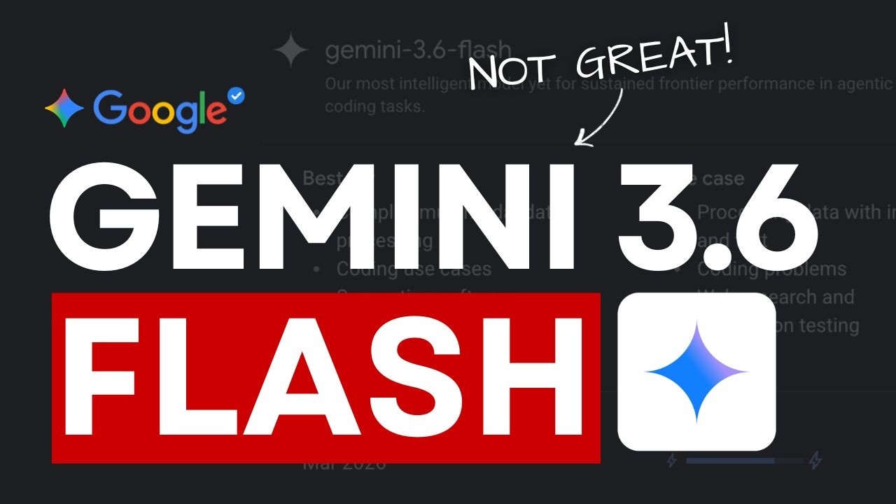 Gemini 3.6 Flash is Here But It's Not Great, Where's 3.5 PRO?