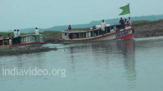Boating in  River Krishna, Andhra Pradesh  