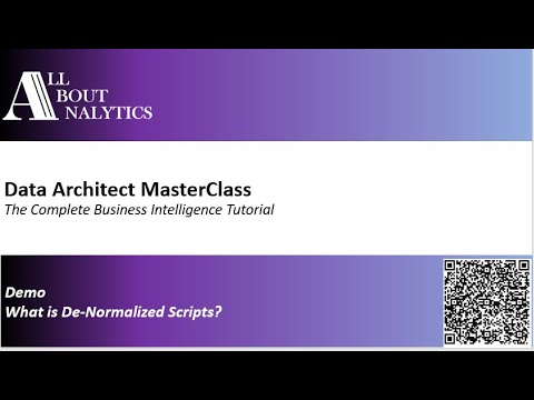 [BI & Analytics][Data Architect MasterClass]Demo - How to design De-Normalized Scripts?