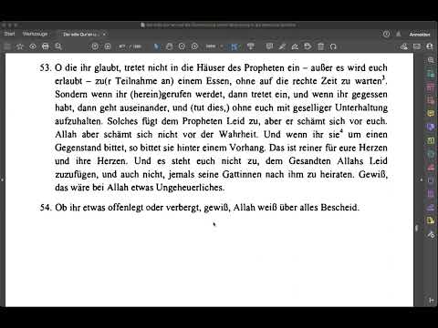 Al-Ahzab 53 - 58 Erklärung