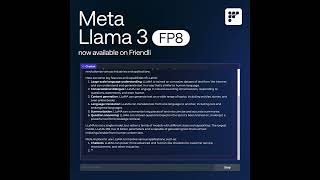 FP8 Meta Llama 3 now available on Friendli! #shorts #llama3 #meta