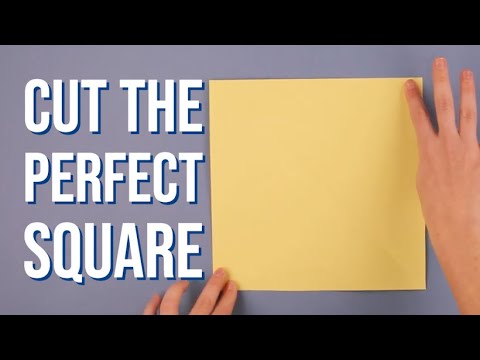 How to cut an 8 ½-by-11-inch piece of paper into a square without a ruler!