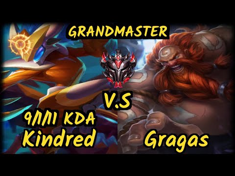 MADL Bluerzor (KINDRED) vs GRAGAS - 9/1/11 KDA JUNGLE GAMEPLAY - EUW Ranked GRANDMASTER v9.6