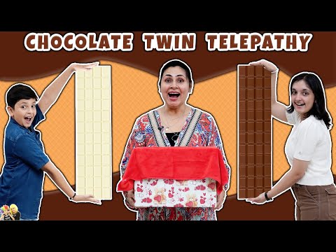 CHOCOLATE TWIN TELEPATHY | Family Comedy Eating Challenge | Aayu and Pihu Show