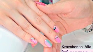 Градиентный дизайн гелевыми лаками ibd и EzFlow. Алла Кравченко. Компания Виктори