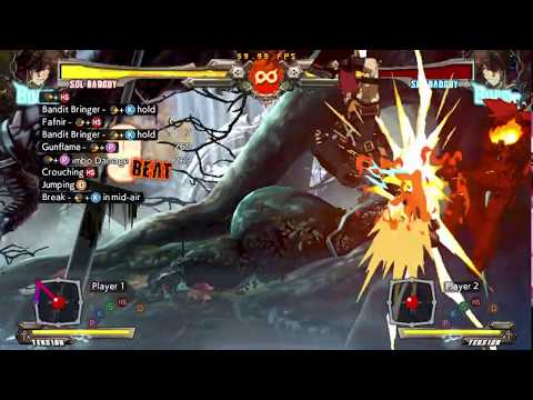 Guilty Gear Xrd REV2 - Sol BnB combo - counter hit 6H [bandit bringer]