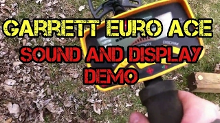 Garrett Euro Ace Test. Sound and Display Demo with Canadian Coins.