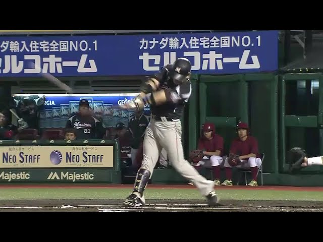 【1回表】マリーンズ・角中がしぶとくセンター前へ運ぶ先制タイムリーヒット!! 2016/9/15 E-M