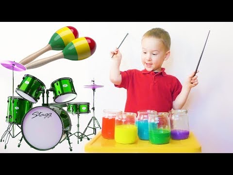 Musical Instruments Sounds for Kids – Kid Blue Man Group | MusicMakers Episode - From Baby Teacher