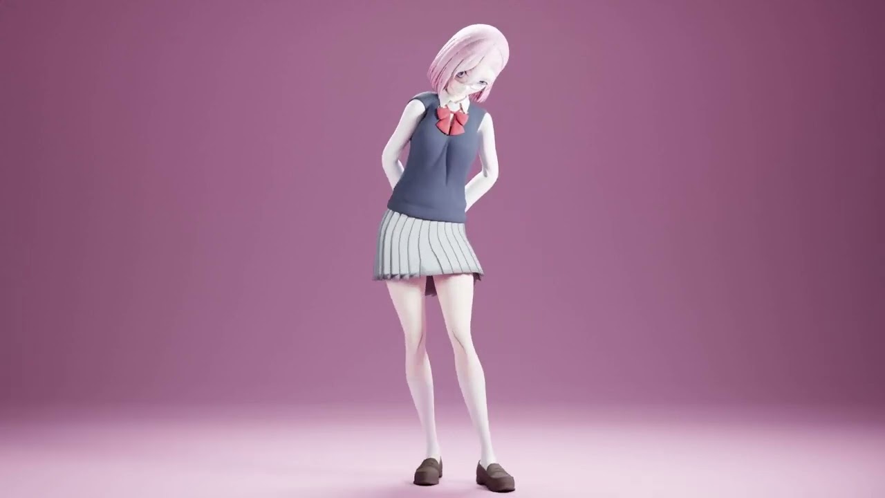 Lilysa Amano Animazione timida Modello 3D