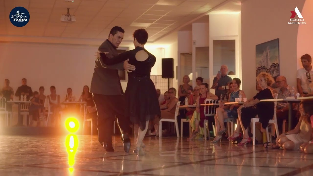 MIRIAM  LARICI y LEONARDO BARRIONUEVO (2/3) bailando en Flor de Tango Festival.