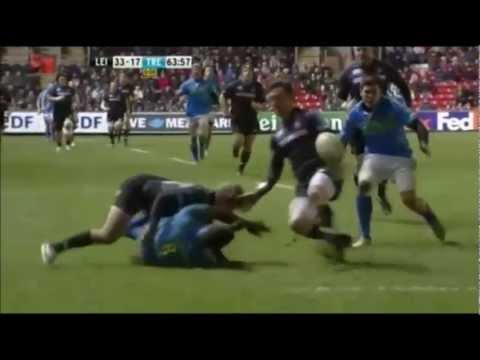 Slow George Clancy robs Treviso of 80 metre try vs Leicester