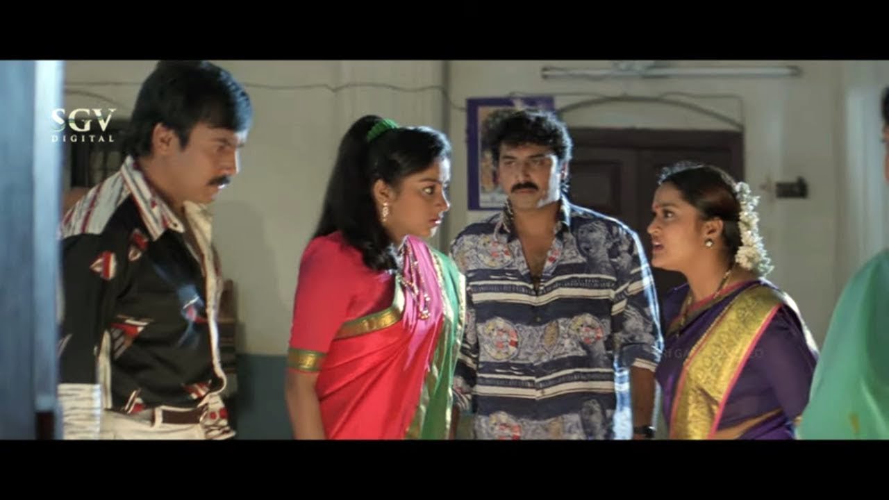 ಗೌರಿ ಹಬ್ಬಕ್ಕೆ ತವರು ಮನೆಗೆ ಬಂದ ಅಕ್ಕ-ತಂಗಿಯರ ಕಿತ್ತಾಟ | Lakshmi Mahalakshmi Kannada Movie Best Scene