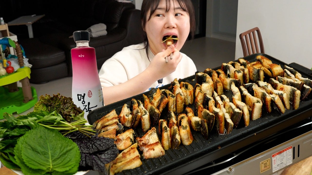 육퇴 후 남편과 장어구이에 복분자 한잔!🥂오늘은 몸보신 제대로 했습니다😚부부 먹방 MUKBANG