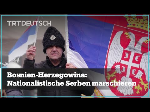 Bosnien-Herzegowina: Nationalistische Serben marschieren