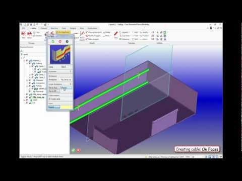 Creo E/D Cabling: Creating cables through clamps, on edges and on faces