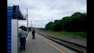 preview picture of video 'Проезд поезда Хюндай через станцию Тагамлык .'