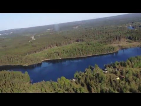 Taking off from Borås airfield